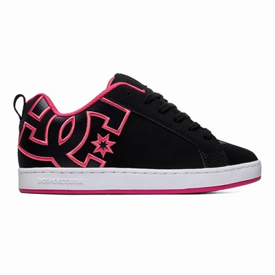 DC Court Graffik Women's Black/Red Sneakers Australia Sale XCZ-980